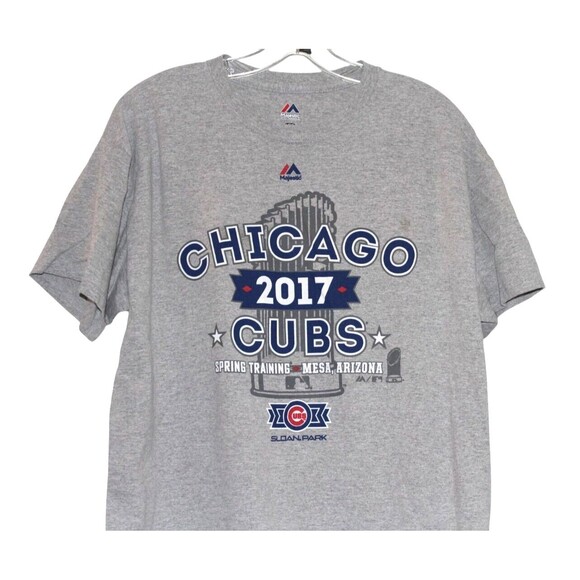 Majestic MLB Chicago Cubs Cactus League 2017 Spring Training T Shirt Large - Picture 3 of 4